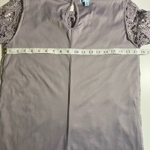 She + Sky- Floral Laced Dusty Purple Dress-  S - Picture 8 of 10